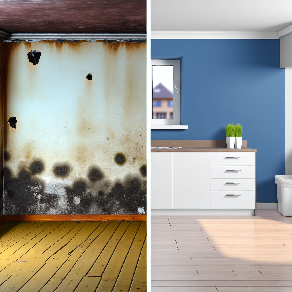 Mold growth behind drywall in a Savannah GA historic home during professional remediation inspection