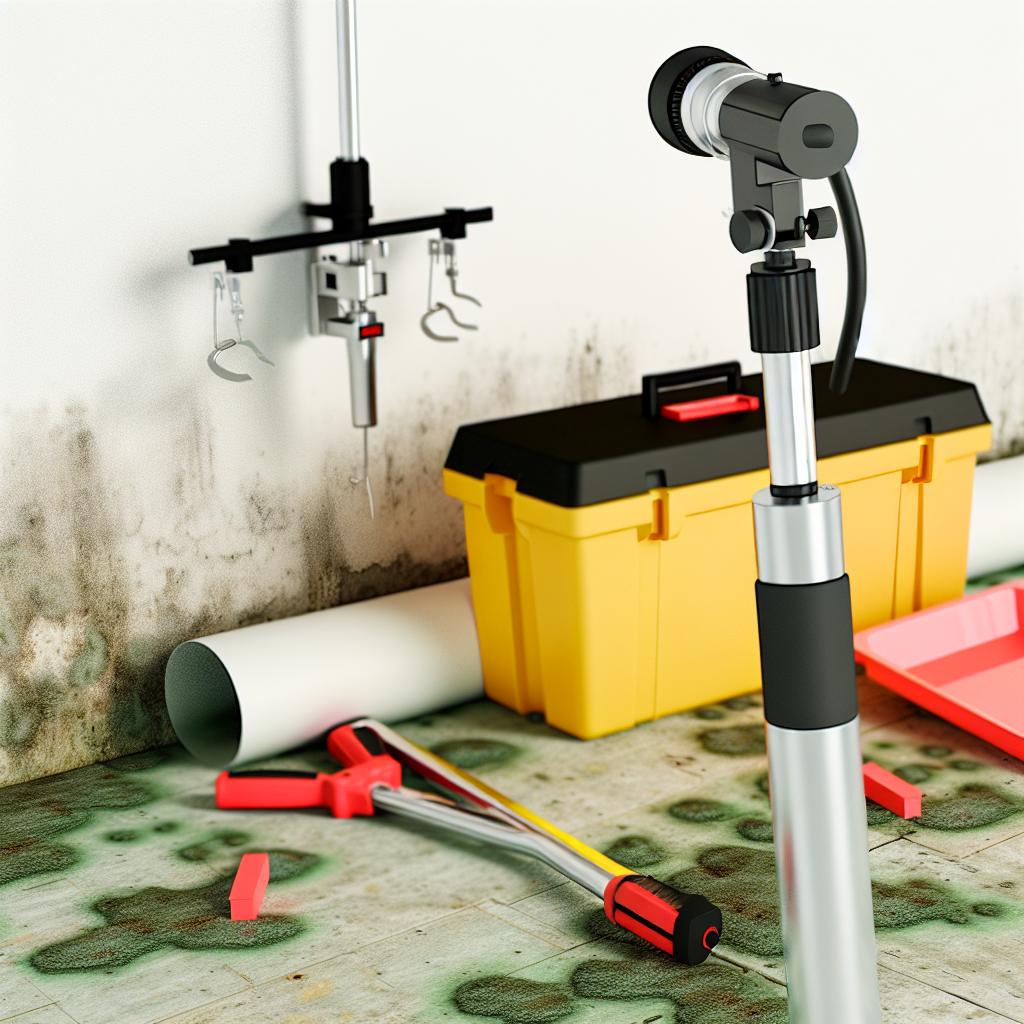 IICRC-certified mold remediation equipment including HEPA air scrubber and moisture meter used in Savannah GA projects